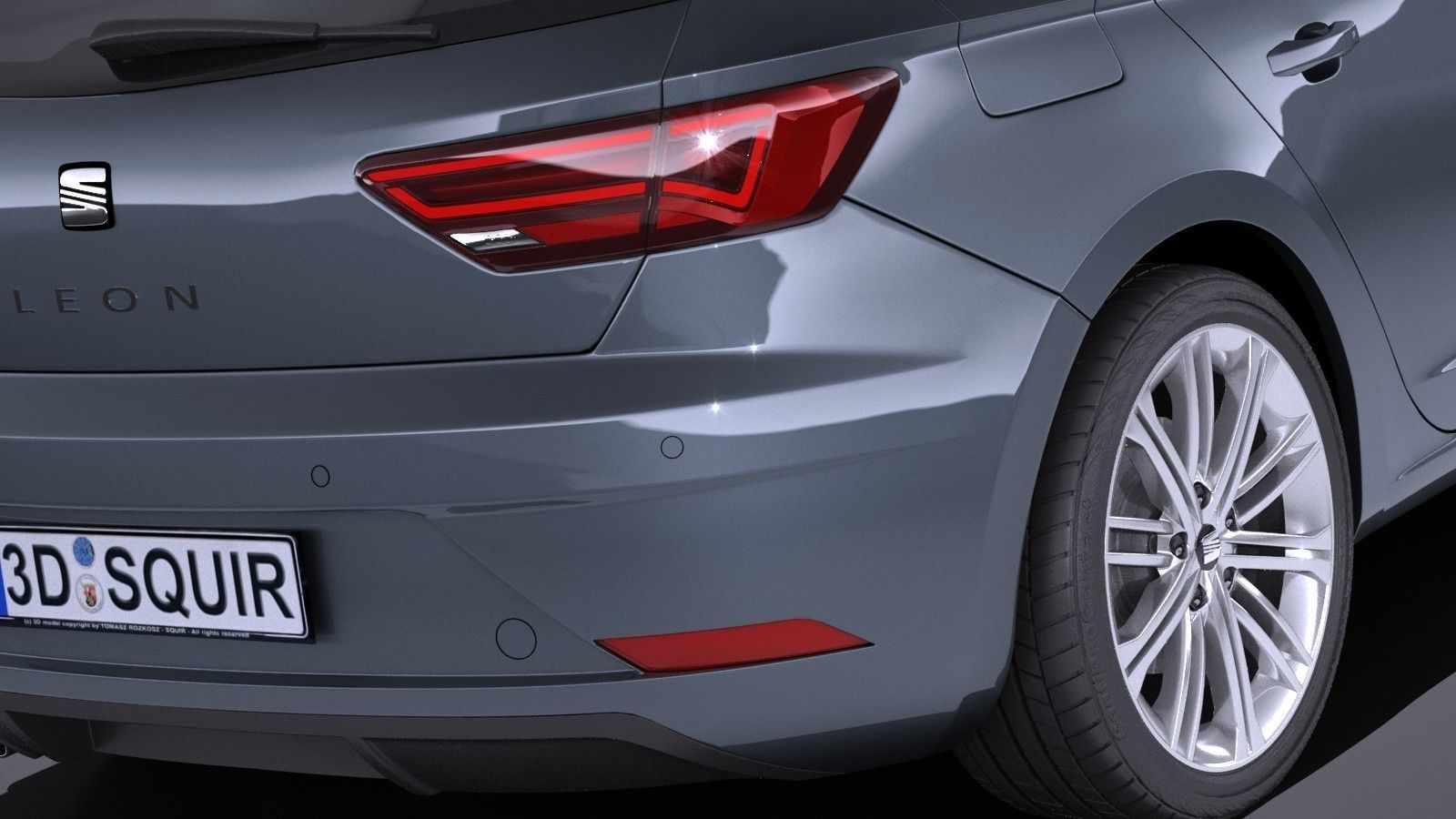 Seat Leon 2017 3D model_3