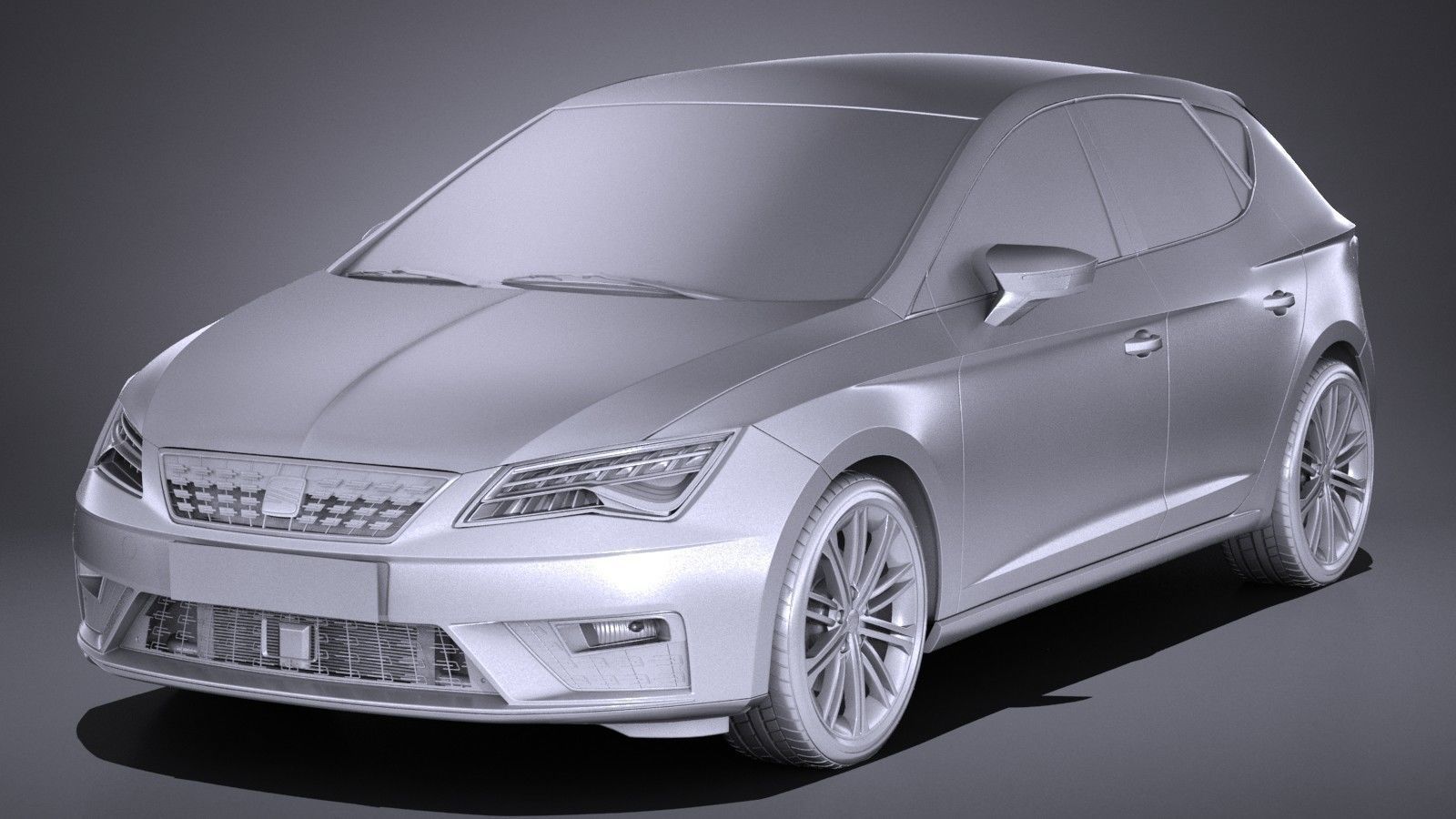 Seat Leon 2017 3D model_8