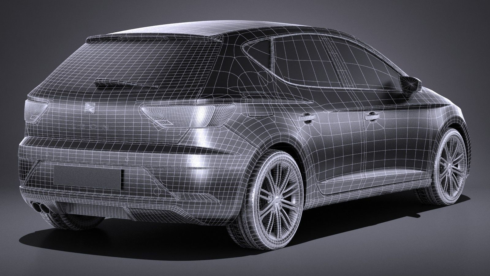 Seat Leon 2017 3D model_14