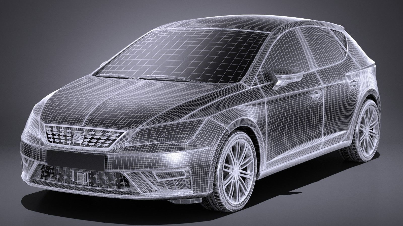 Seat Leon 2017 3D model_12