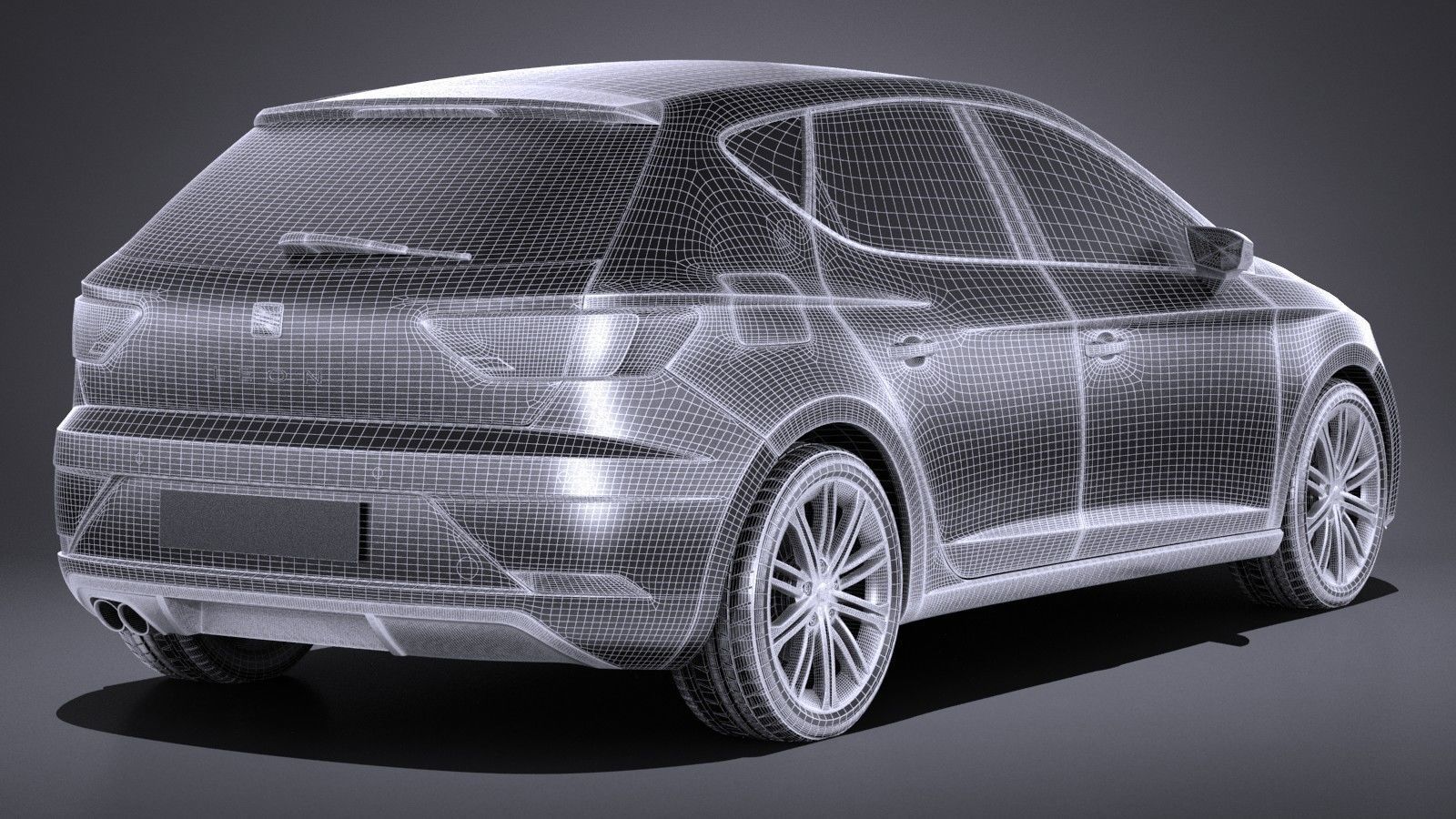 Seat Leon 2017 3D model_13