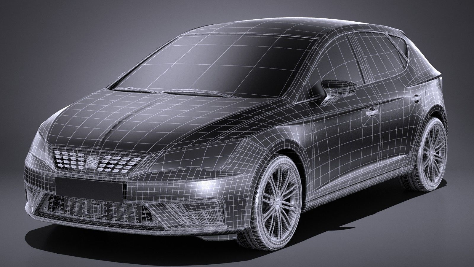 Seat Leon 2017 3D model_15