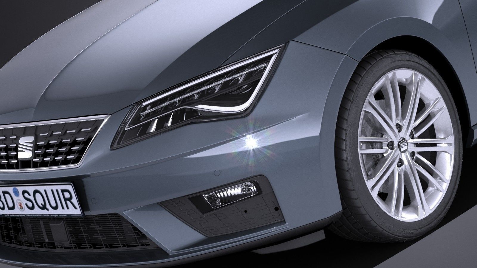 Seat Leon 2017 3D model_2