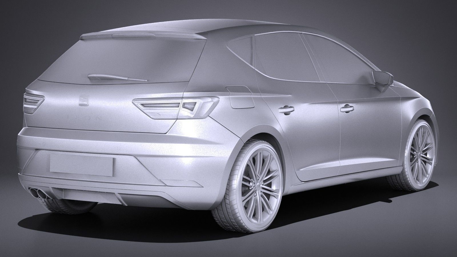 Seat Leon 2017 3D model_11