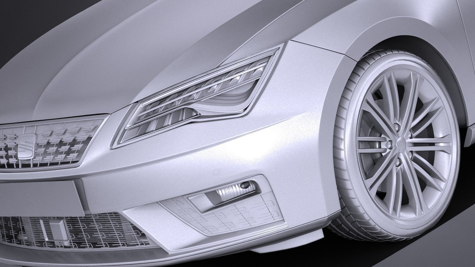 Seat Leon 2017 3D model_9