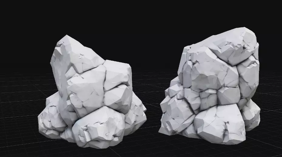 Stylized Rock Game Environment Prop 3D Model Low-poly 3D model