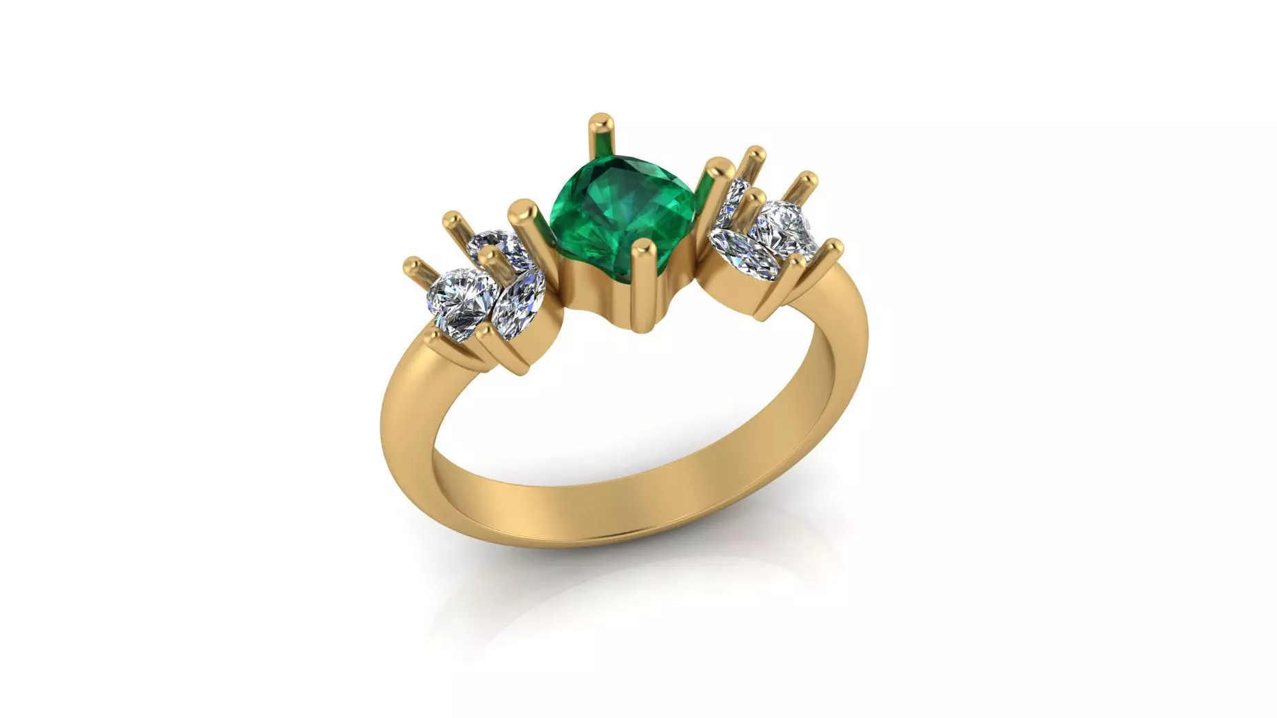 free emerald jewelry ring Free 3D print model
