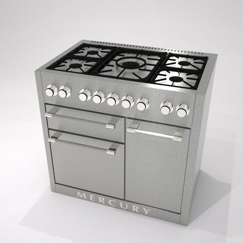 range cooker 100cm wide Low-poly 3D model