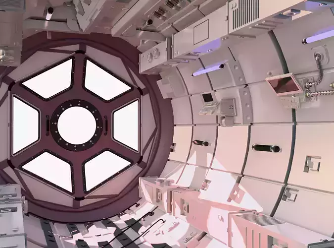 Sci-Fi Space Station Observation Deck M1 3D model