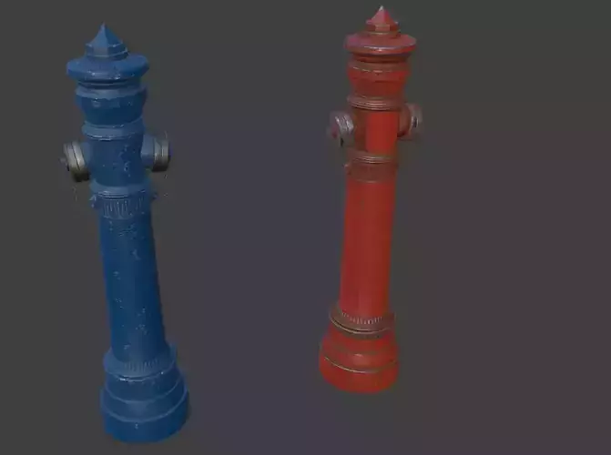 Fire Hydrant Germany old style pack 3D model