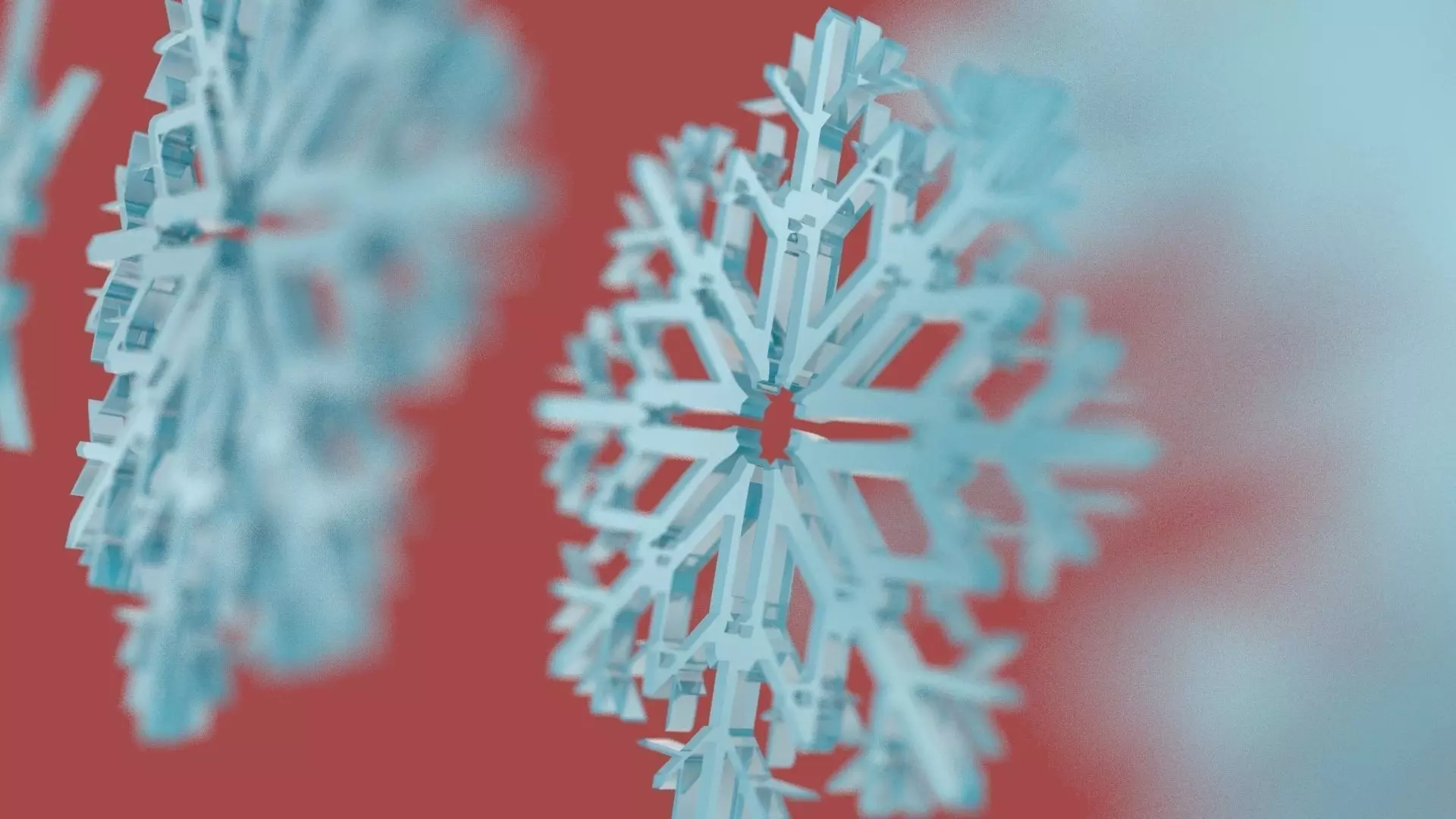 Xmas Snow Flakes Low-poly 3D model_0