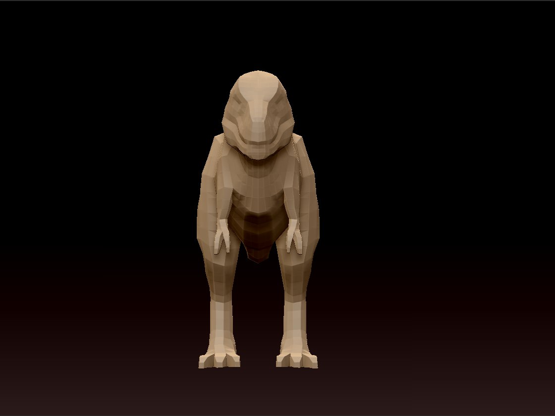 t rex basic mesh 3D model_2