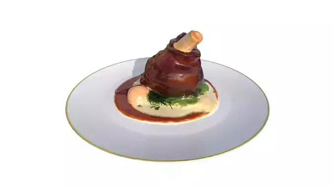 Lamb Shank Low-poly 3D model 4