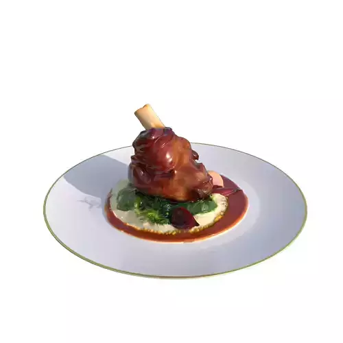 Lamb Shank Low-poly 3D model 5