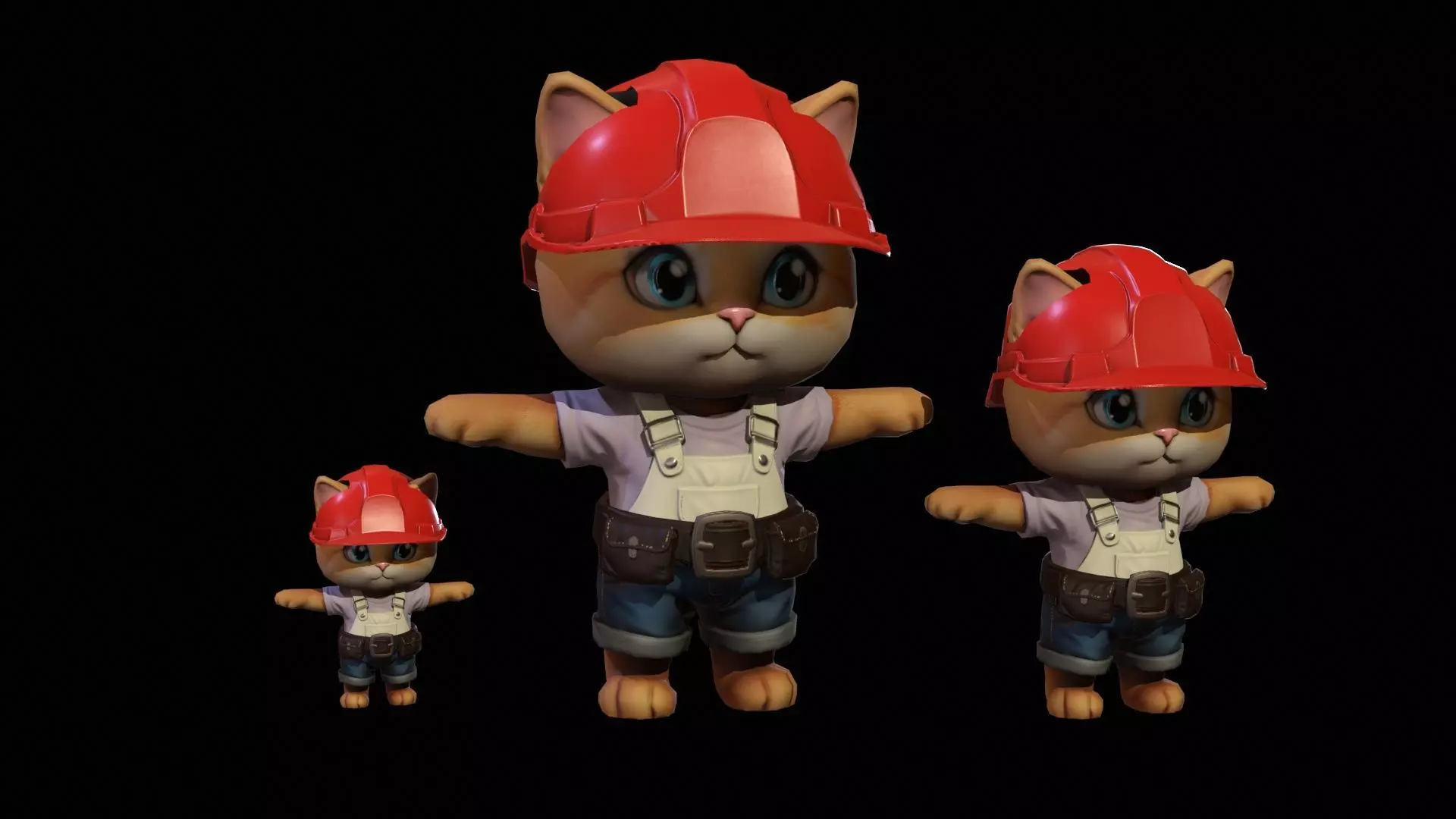 Cat5Pack2 Low-poly 3D model