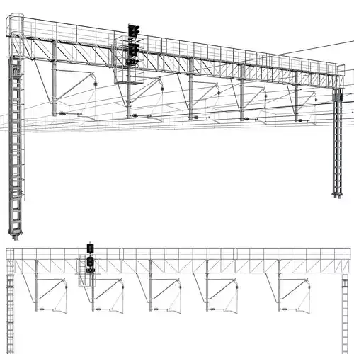 Railway contact network support pack 3 3D model