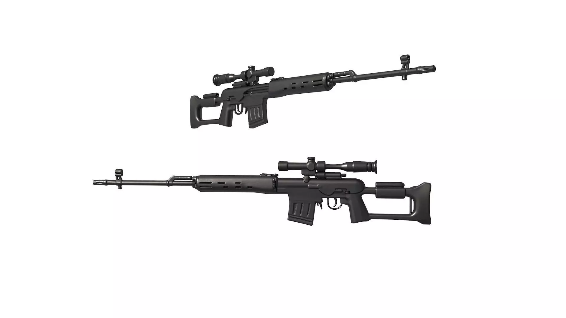 Dragunov Sniper Rifle 3D print model