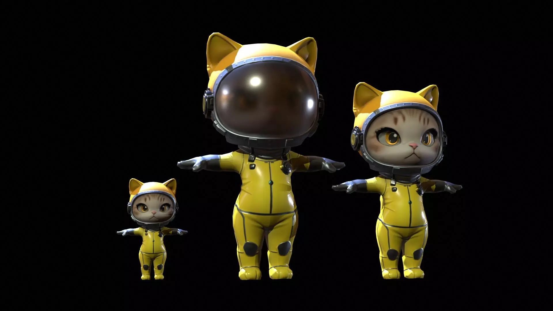 Cat6Pack2 Low-poly 3D model