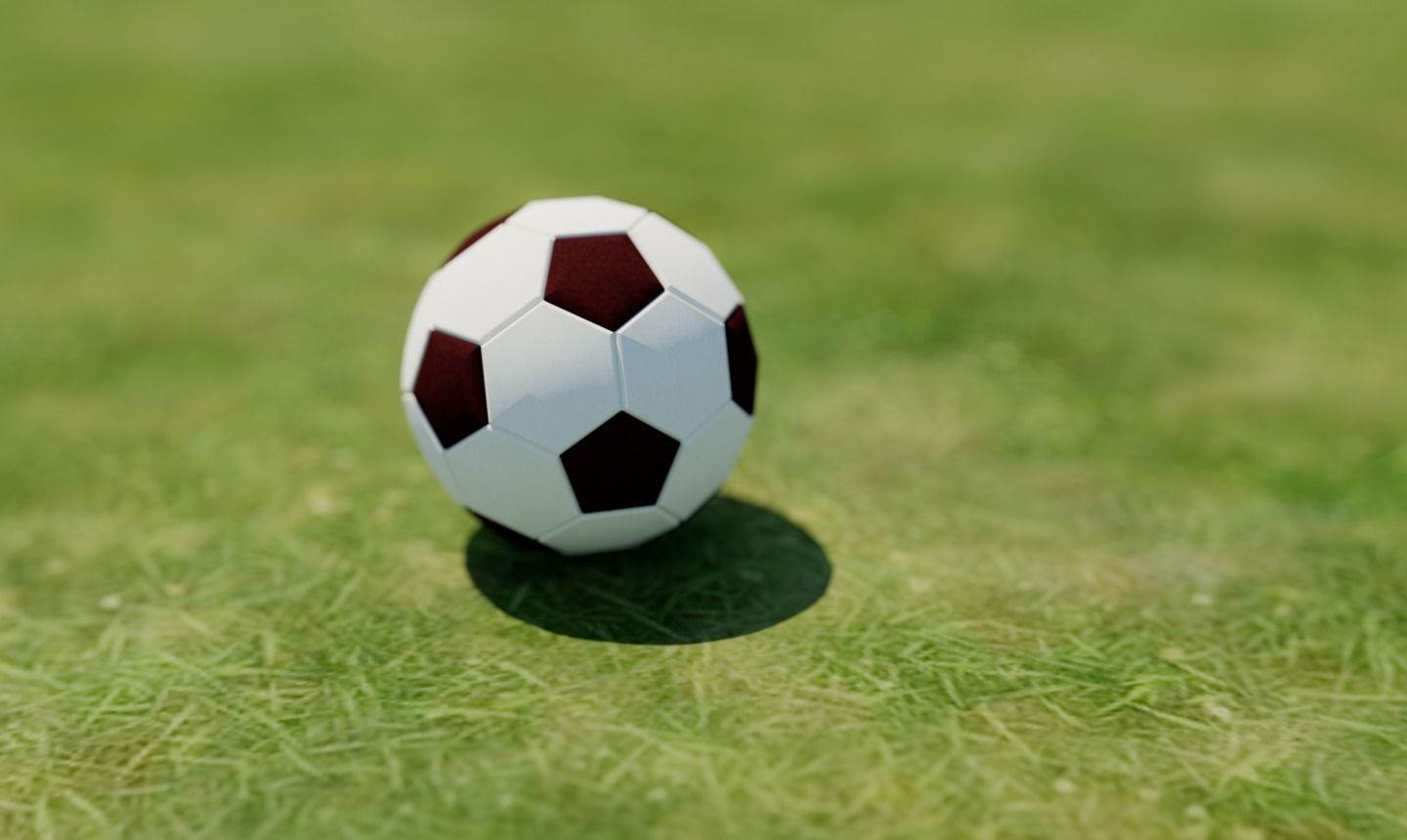 Playing field football soccer Low-poly 3D model_11