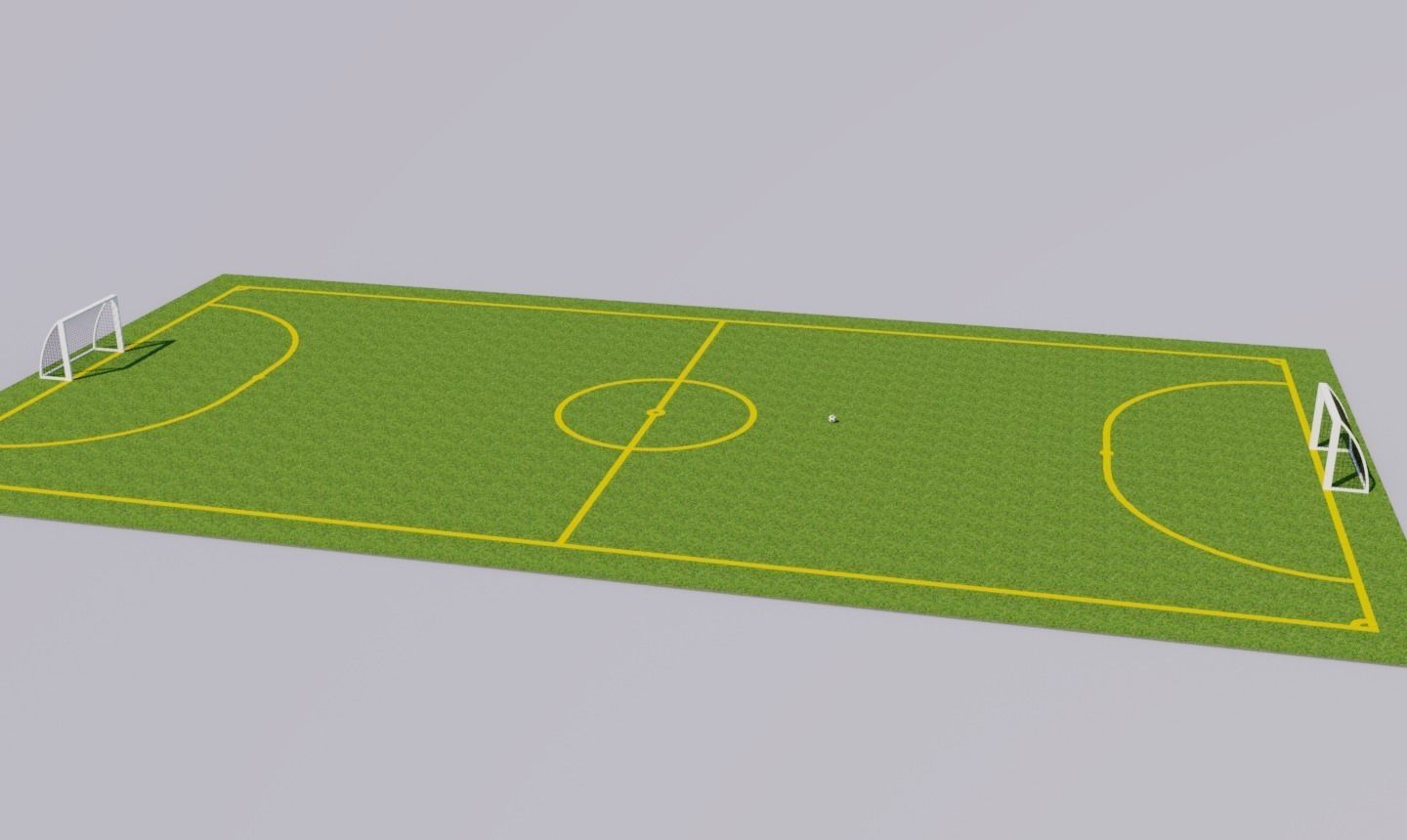 Playing field football soccer Low-poly 3D model_13
