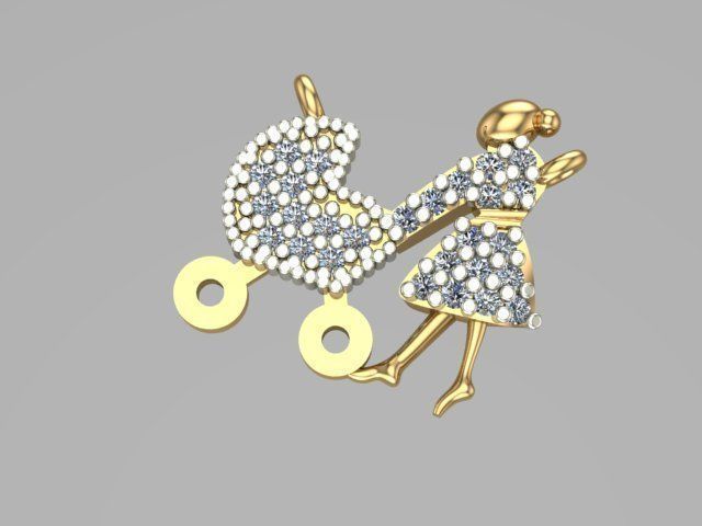 mother pendant 3D print model