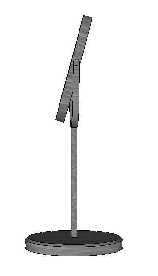 stainless steel make up mirror Low-poly 3D model_4