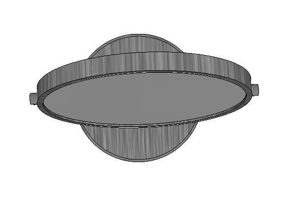 stainless steel make up mirror Low-poly 3D model_5