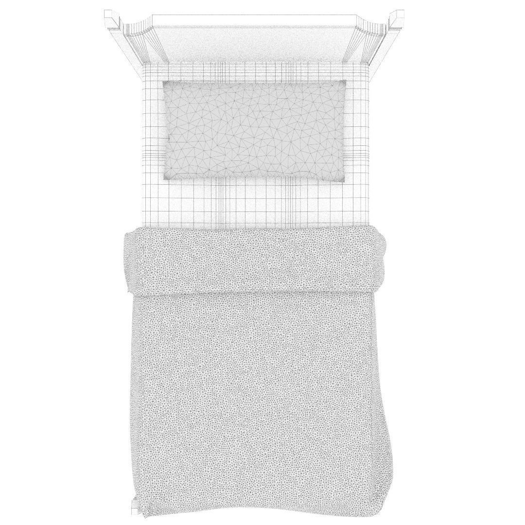 Simple bed 3D model_16