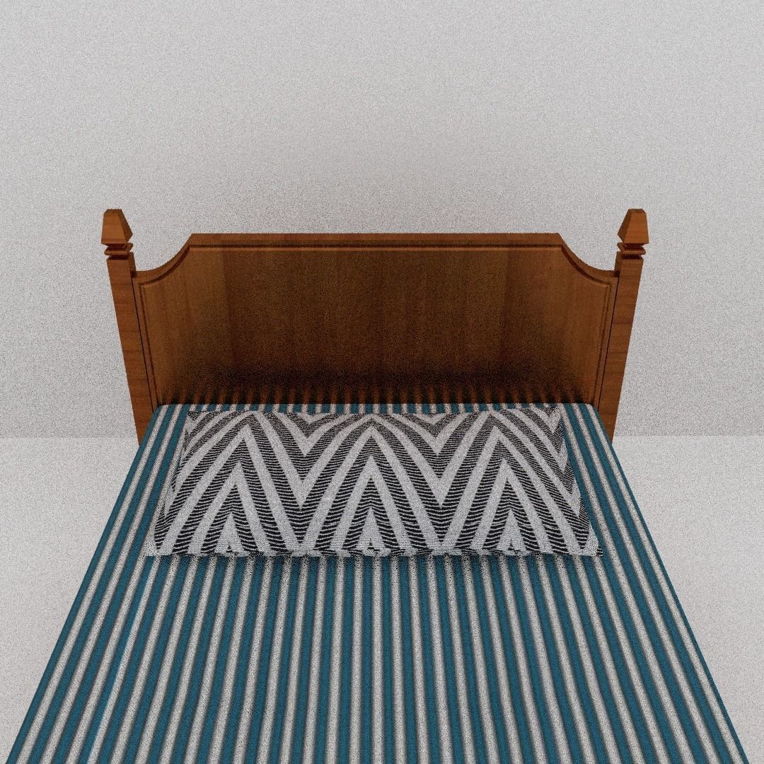 Simple bed 3D model_17