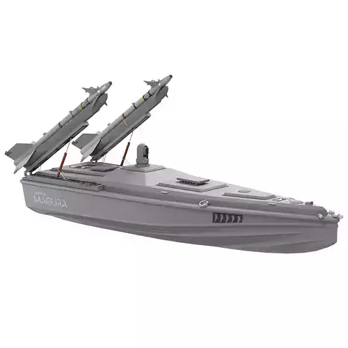 Magura Ukrainian Naval Drone Air Rocket Low-poly 3D model