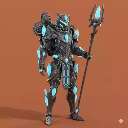 Grimdark Sci-Fi Assault Leader Tabletop STL Free 3D model