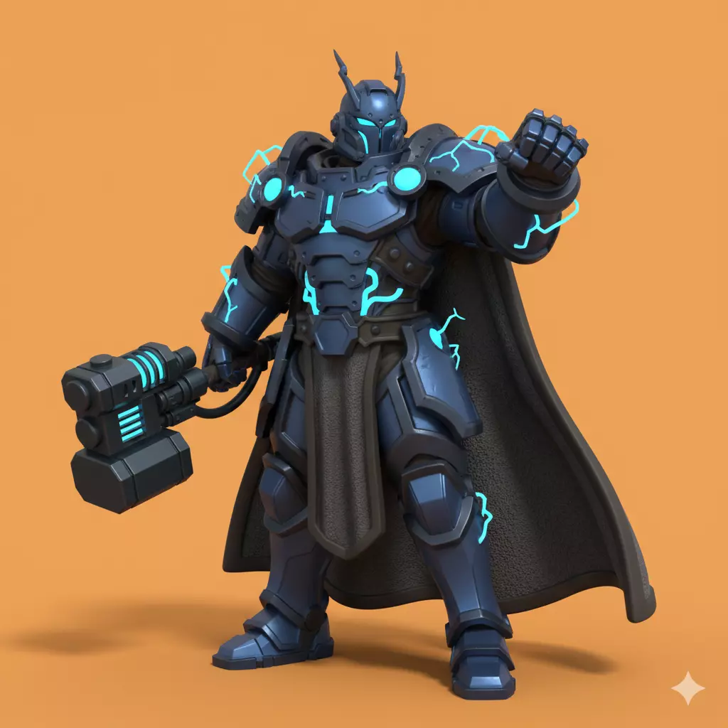 Grimdark Gothic Sci-Fi Execution Guard Miniature Free 3D model