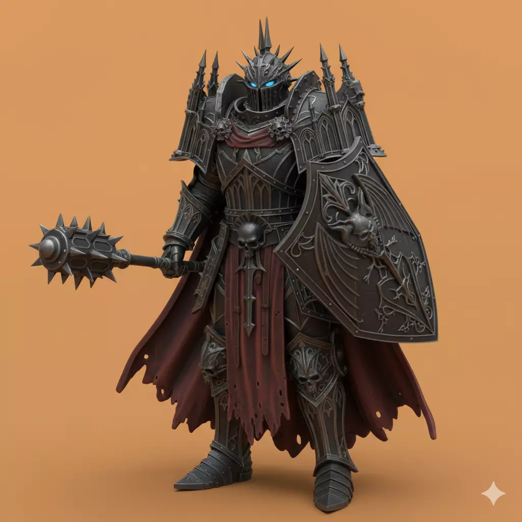 Grimdark Sci-Fi Fanatic Warrior Tabletop Miniature Free 3D model