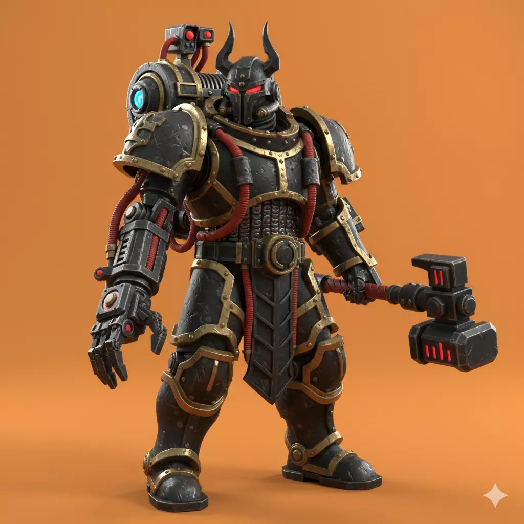 10Dark Future Grimdark Soldier 3D Printable Sci-Fi Miniature Free 3D model