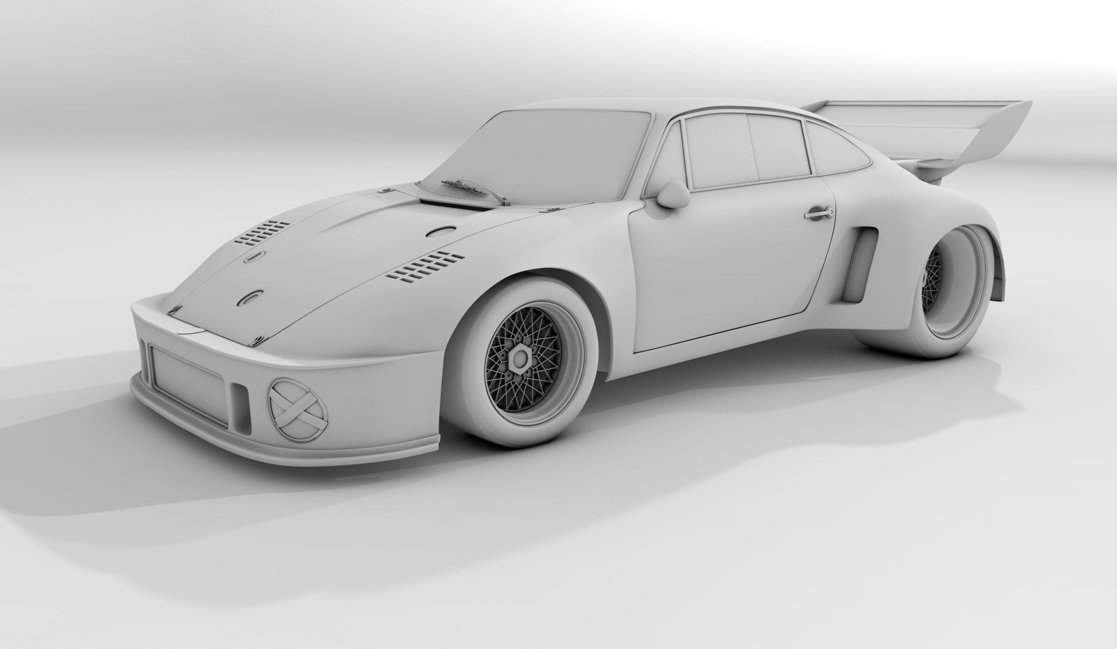 Porsche 935 Baby Le Mans Racing Car 3D model_2