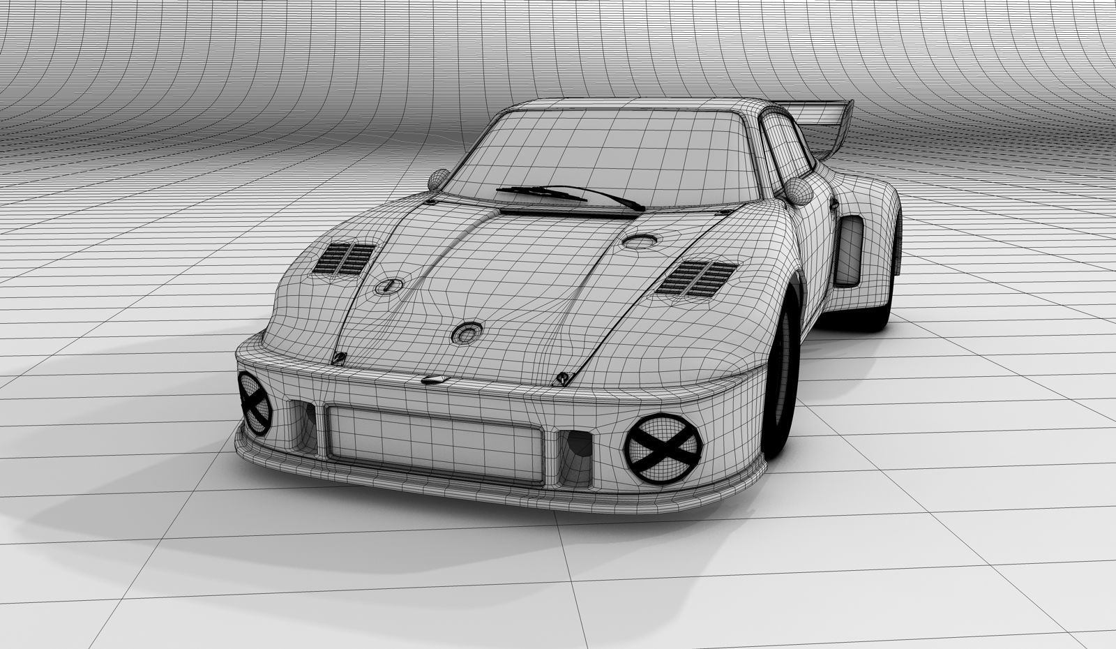Porsche 935 Baby Le Mans Racing Car 3D model_6