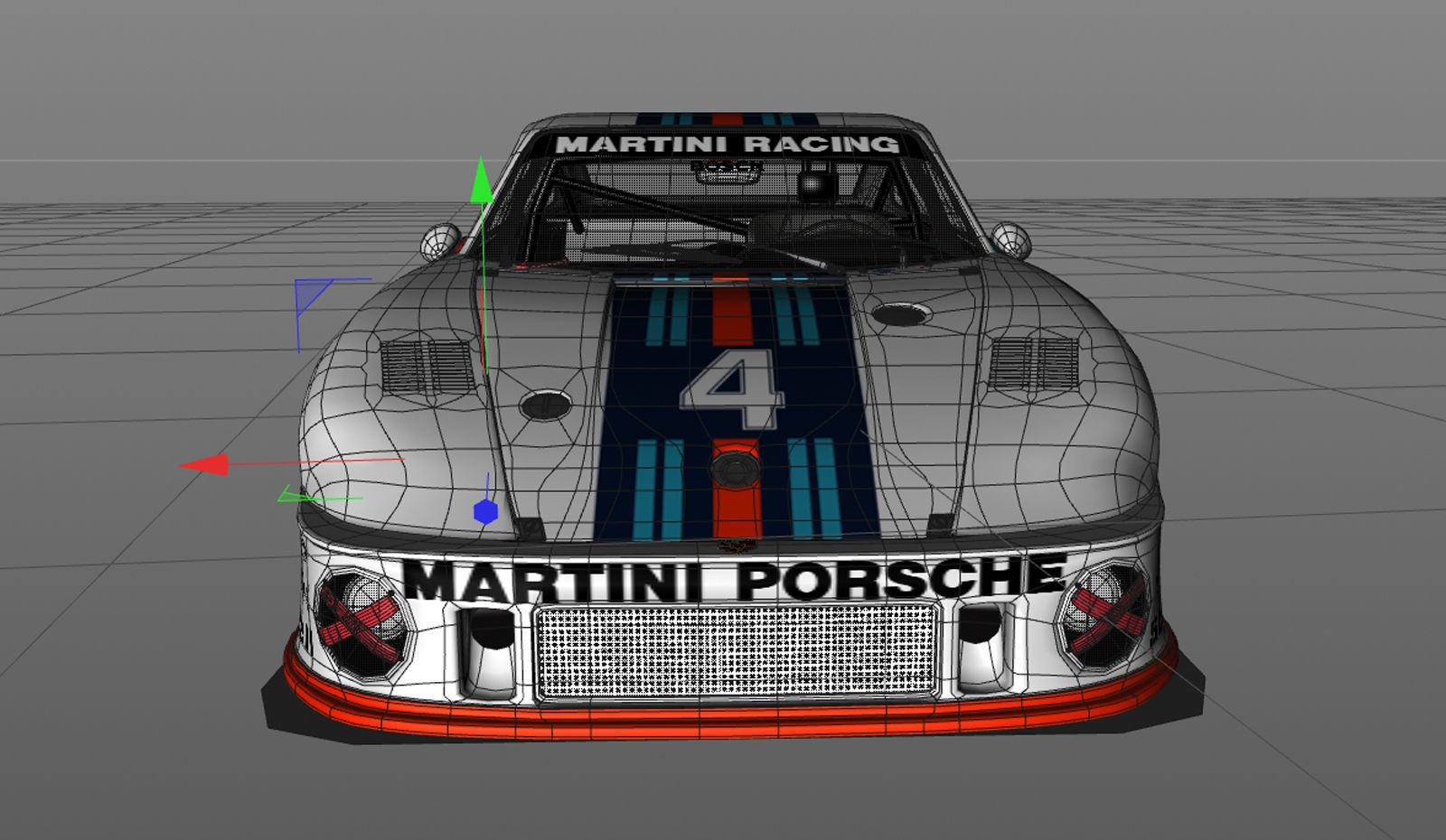 Porsche 935 Baby Le Mans Racing Car 3D model_7