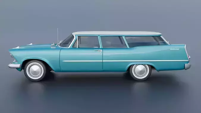 Plymouth Suburban 2Door 1958 3D print model 4