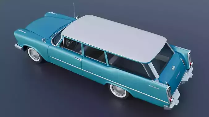 Plymouth Suburban 2Door 1958 3D print model 6