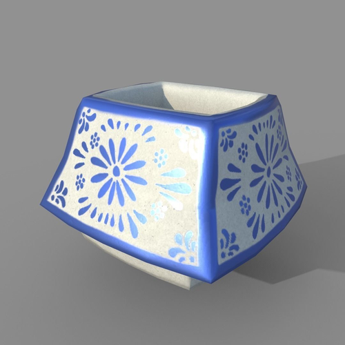 Talavera Urn Low-poly 3D model