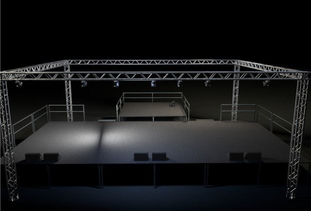 Concert Venue Stage Free 3D model