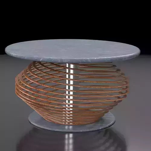 Modern Parametric Coffee Table Production render Ready CAD Model Low-poly 3D model