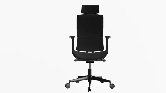 Office Chair Low-poly 3D model 3