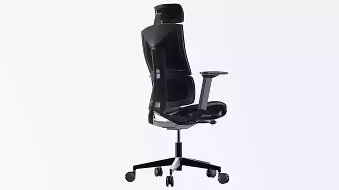 Office Chair Low-poly 3D model 5