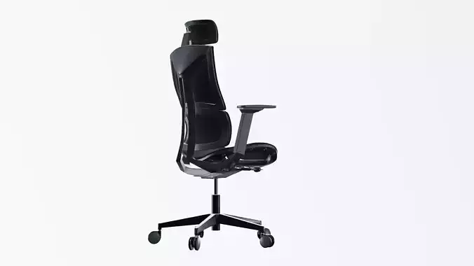 Office Chair Low-poly 3D model 7