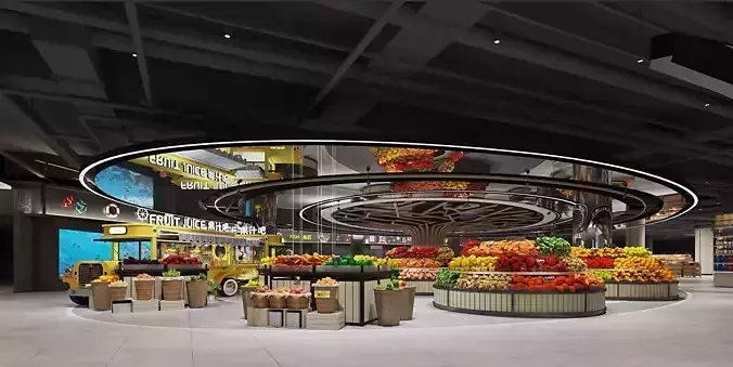 Fruit Supermarket 3D model