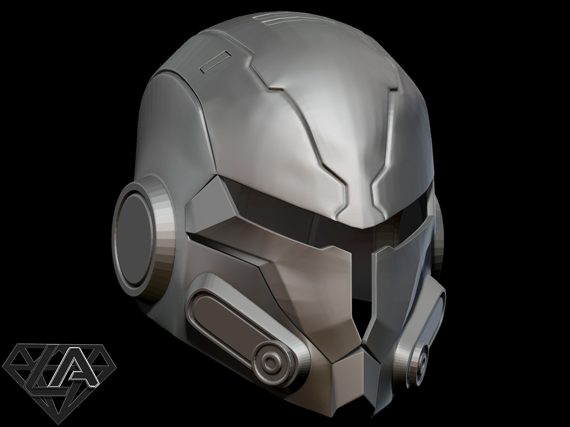 Mandalor classic helmet 3D print model_5