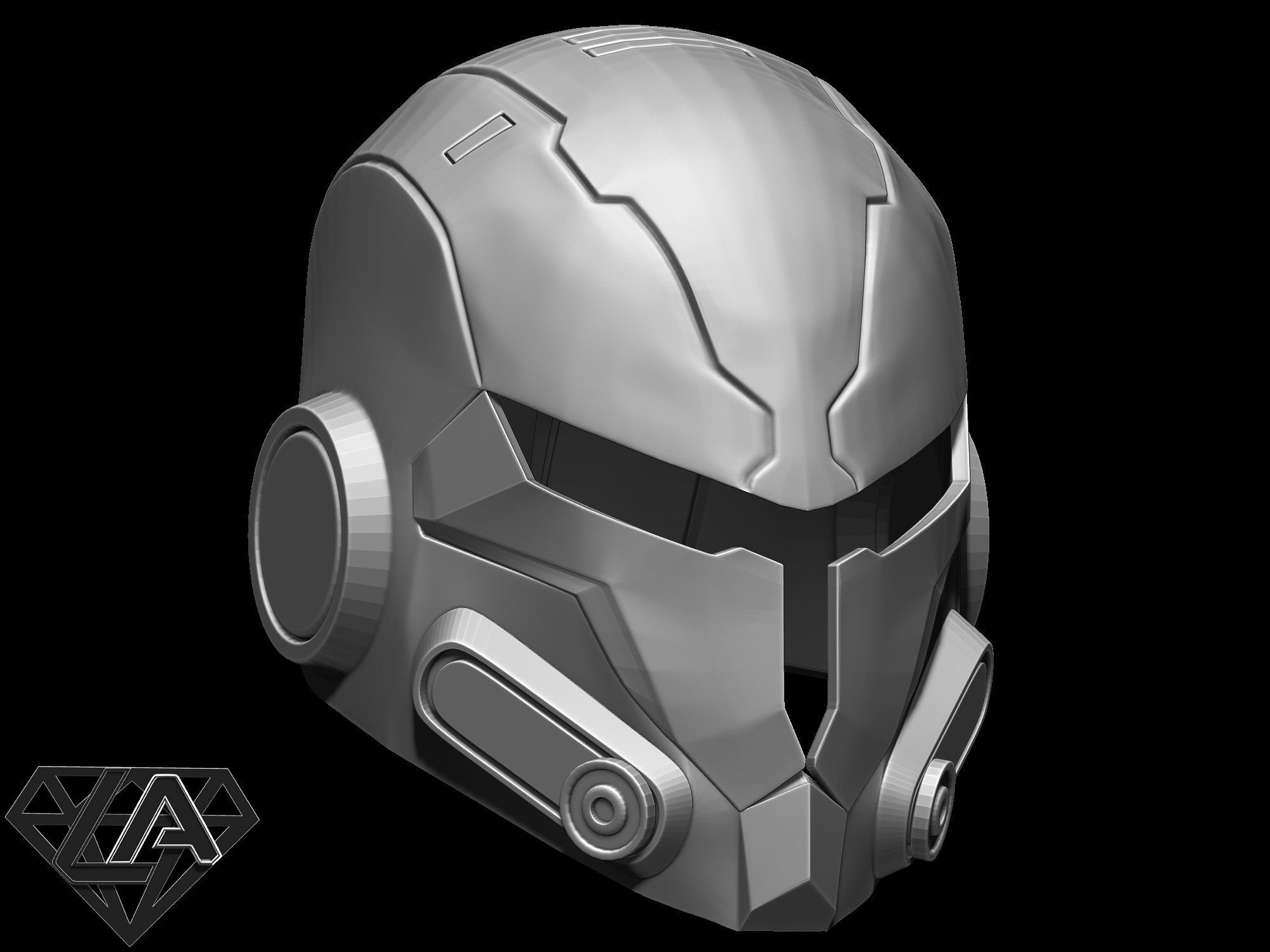 Mandalor classic helmet 3D print model_4