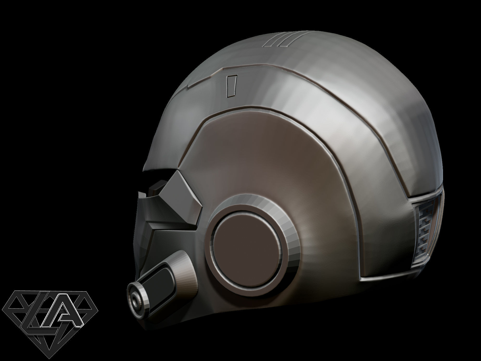 Mandalor classic helmet 3D print model_3