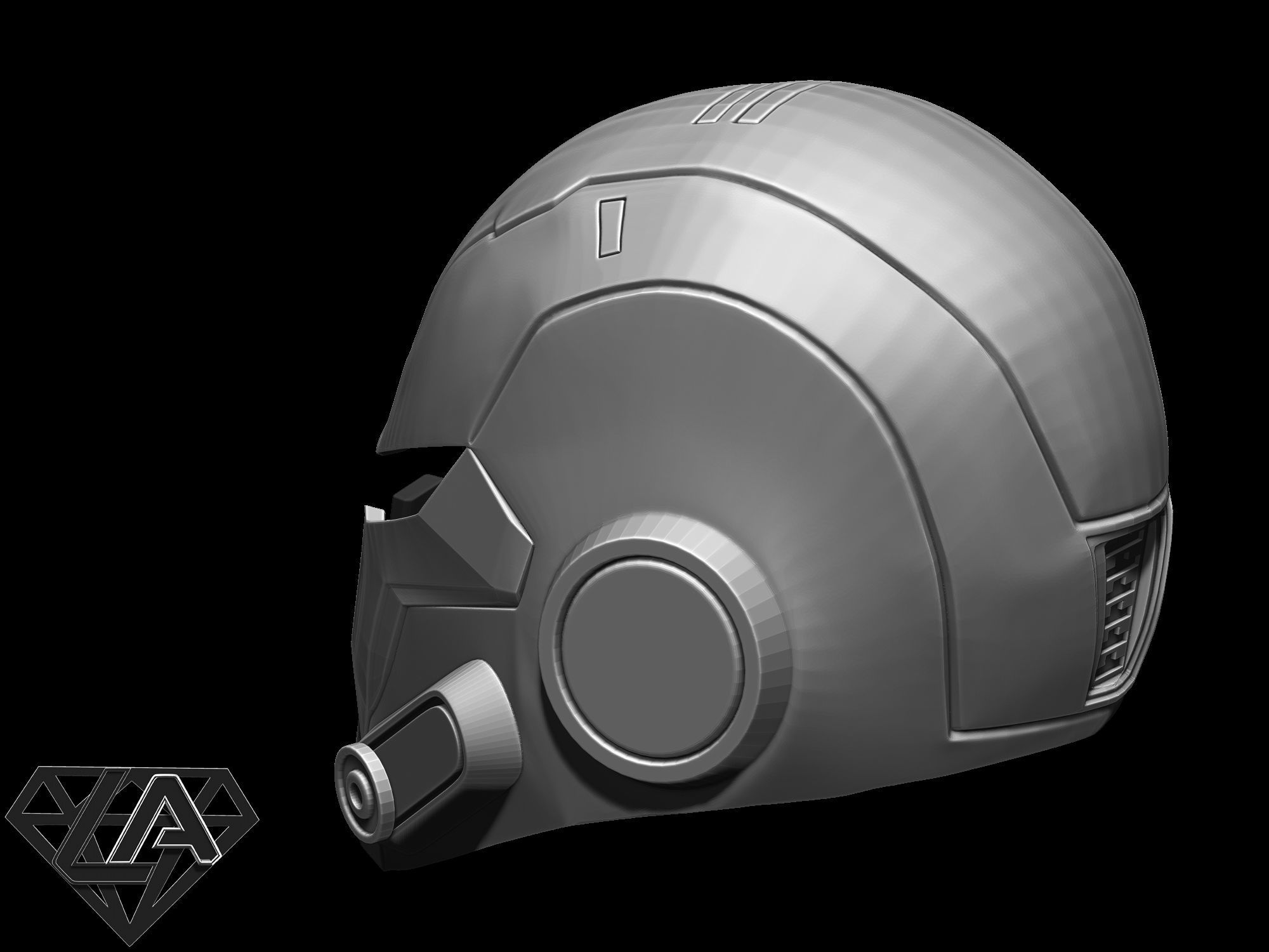 Mandalor classic helmet 3D print model_2